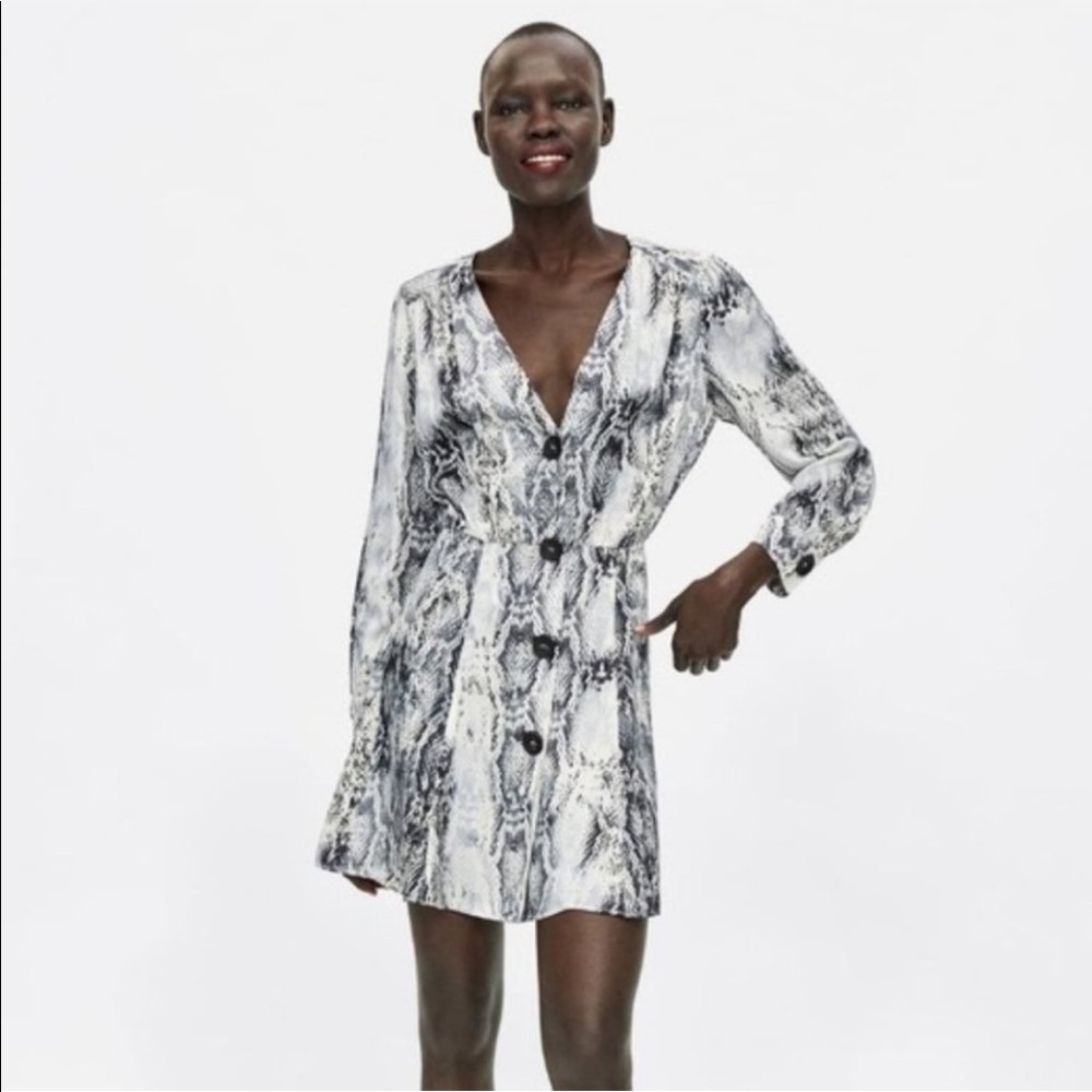 Zara animal snake printed dress
